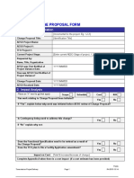 TFO Letter Head: Project Change Proposal Form