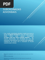 Orações subordinadas adverbiais
