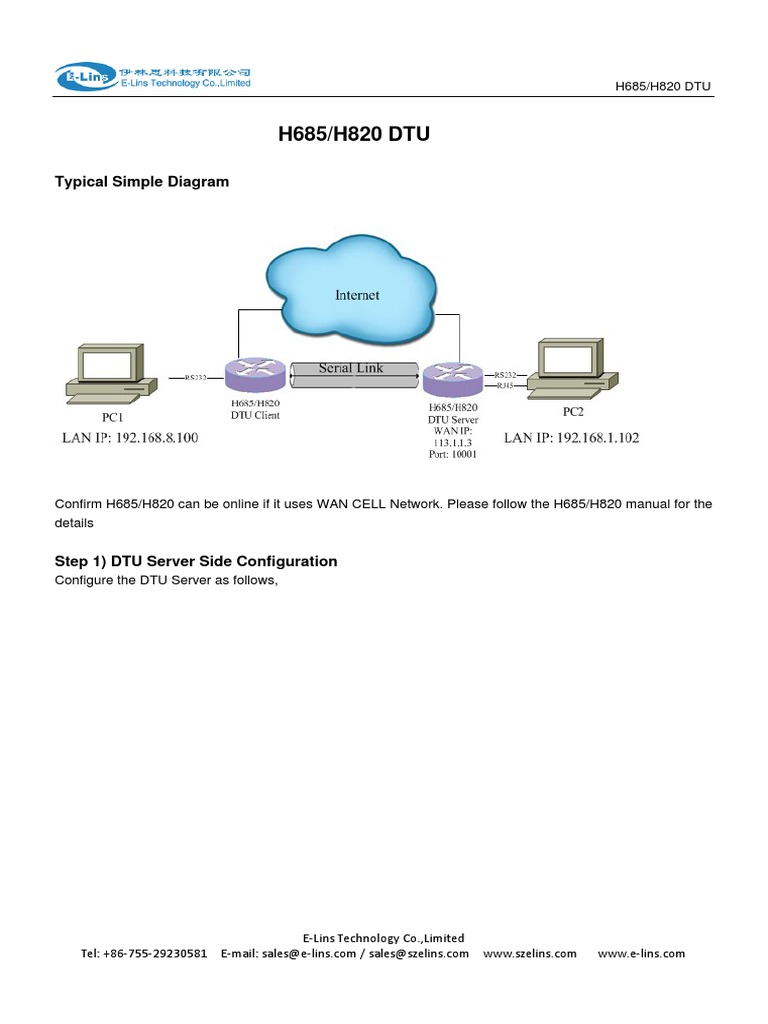 H685/H820 DTU Configuration Guide | PDF