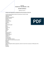 Second Schedule Poison List