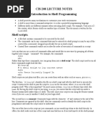 Cis 208 Lecture Notes Introduction To Shell Programming