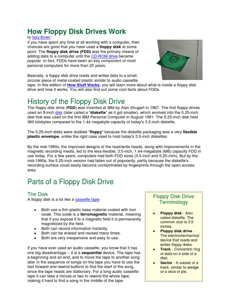 Understanding Floppy Disk Drives | PDF