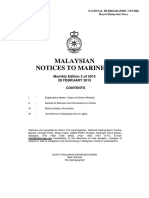 Malaysian Notices To Mariners: Monthly Edition 2 of 2015 28 FEBRUARY 2015