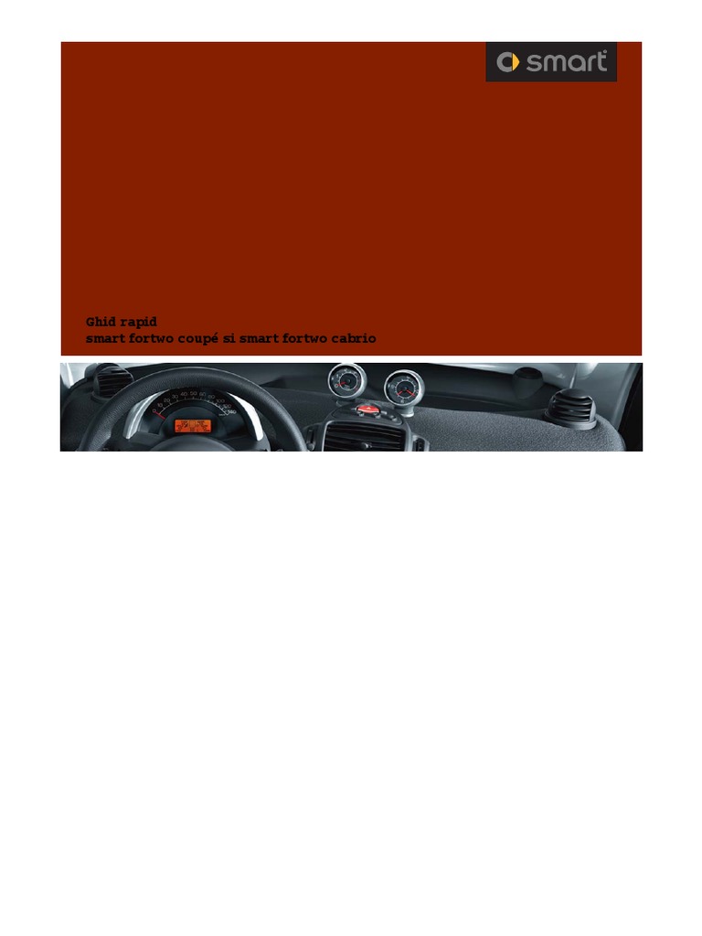 Manual Utilizare Smart Fortwo Modelul 450 PDF | PDF