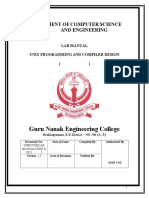 Unix Programming and Compiler Design