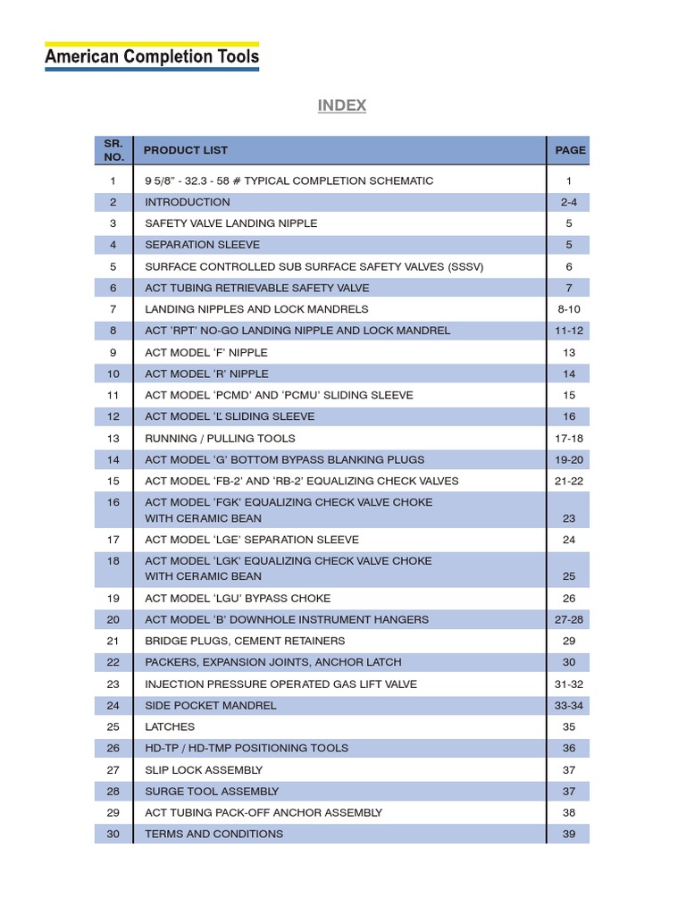 American Completion Tools Overview | PDF | Casing (Borehole) | Civil ...