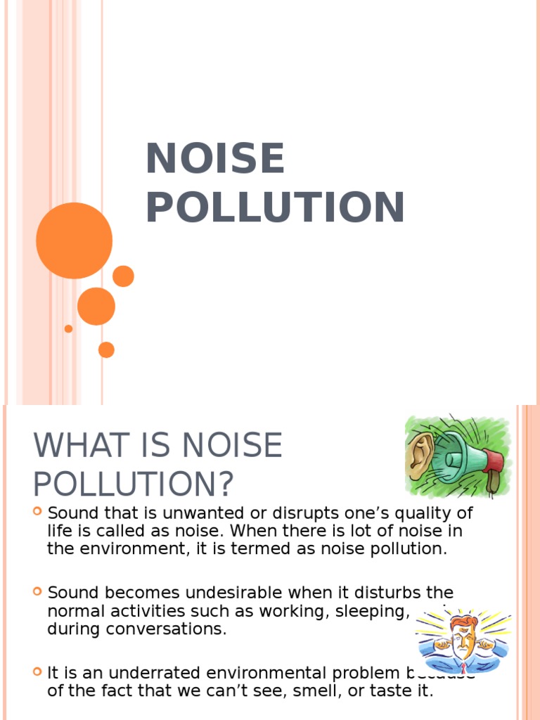 Noise Pollution PDF Pollution Wellness