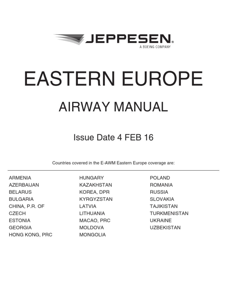 Jeppesen Airway Manual Eufeb16 Implied Warranty Eastern Europe