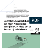 De Correspondent Operatie Leunstoel Hoe Een Klein Nederlands Bedrijf de CIA Hielp Om de Russen Af Te Luisteren