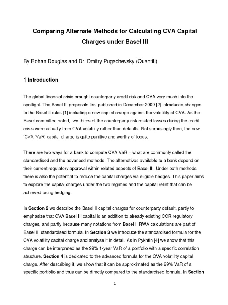 CVA Capital Charges Under Basel III | PDF | Swap (Finance) | Basel Ii