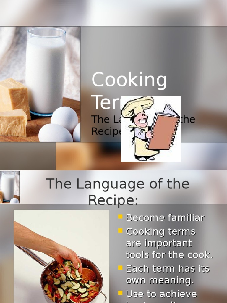 A Guide to Common Cooking Terms Understanding the Key Verbs and