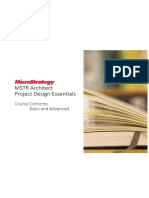 MSTR Architect Project Design Essentials: Course Contents: Basic and Advanced