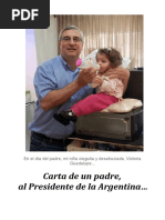 Carta de un padre al Presidente de la Argentina...
