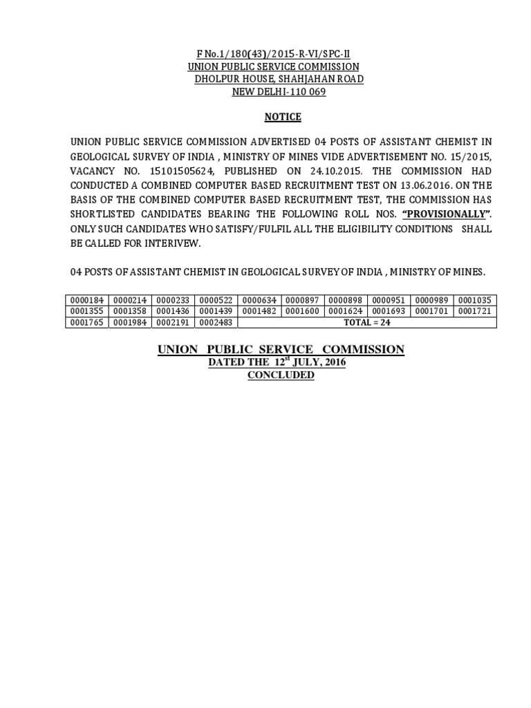 Notice: Union Public Service Commission | PDF | Social Institutions ...