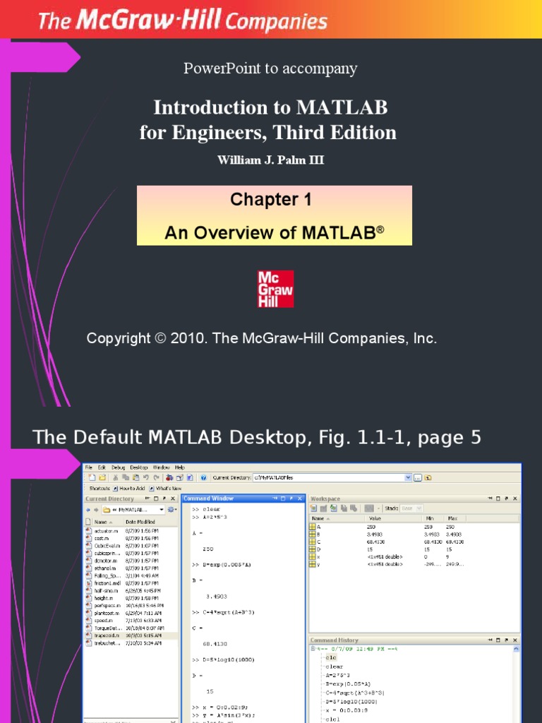 Introduction To MATLAB For Engineers, Third Edition | PDF | Zero Of A ...