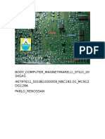 Body - Computer - Magnetimarelli - Stilo - 20 04GAS 46797611 - 501861030059 - NBC192.01 - MC912 DG128A Pablo - Renossan