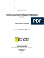 Revisión Crítica Del Criterio de Índice de Resiliencia de Una RDAP Versus Otros Índices Que Describan La Confiabilidad de La Red