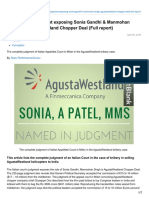 Italian Court Judgment Exposing Sonia Gandhi Amp Manmohan Singh in AgustaWestland Chopper Deal Full R