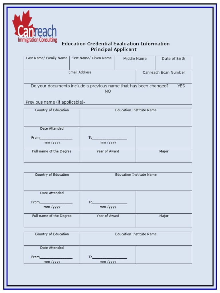Express Entry Education Credential PDF