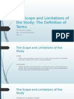 The Scope and Limitations of The Study