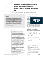 Development of A New Mathematical Model For Prediction of Surface Subsidence