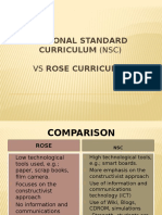 National Standard Curriculum NSC Vs Rose