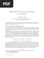 Greatest and Least Integer Functions 