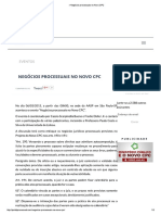 » Negócios Processuais No Novo CPC