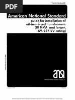 American National Standard For Installation of Above 10mva TR Belo300kv