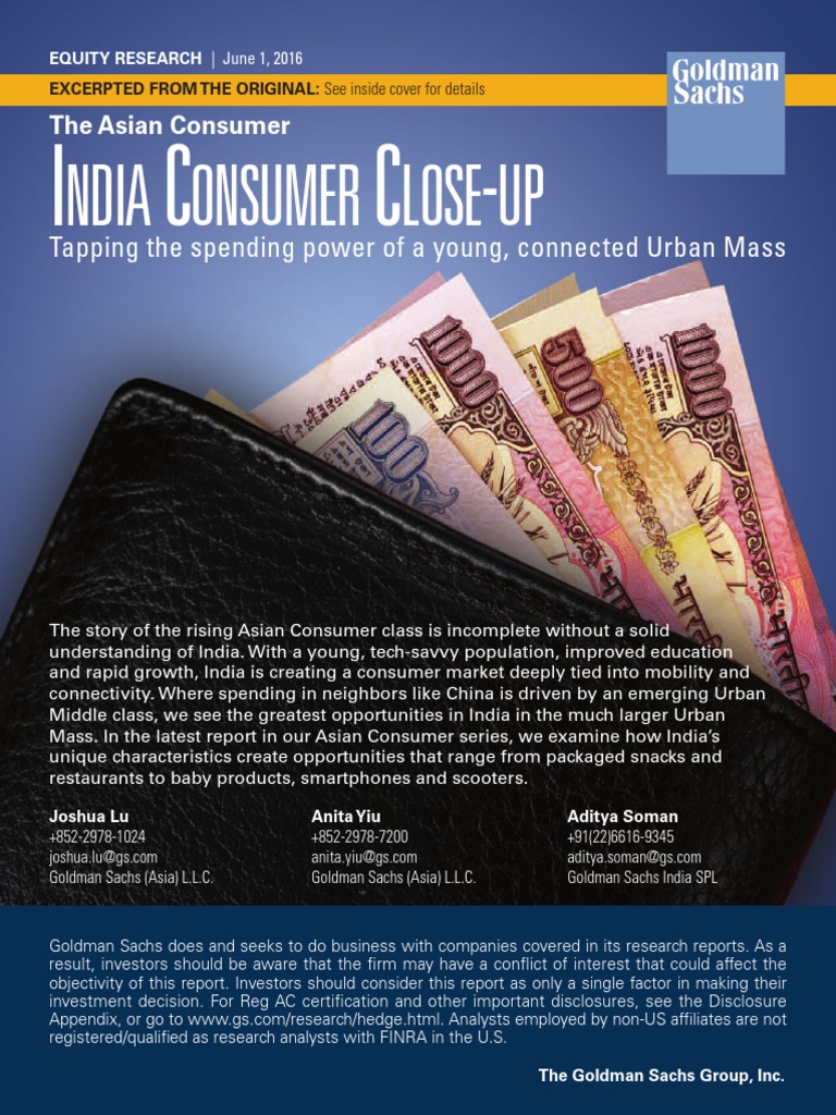 goldman sachs india research reports