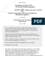 Prod - Liab.rep. (CCH) P 12,973 Larry D. Waller v. Pittsburgh Corning Corp. John Crane, Inc. Carlock, Inc. Celotex Corporation: and Carey-Canada, Inc., 946 F.2d 1514, 10th Cir. (1991)