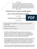 United States v. Dan L. Williams, 956 F.2d 279, 10th Cir. (1992)