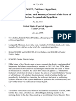 Eddie Maes v. John Thomas, Warden and Attorney General of The State of New Mexico, 46 F.3d 979, 10th Cir. (1995)