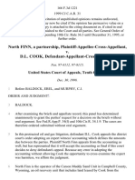North Finn, A Partnership, Plaintiff-Appellee-Cross-Appellant v. D.L. Cook, Defendant-Appellant-Cross-Appellee, 166 F.3d 1221, 10th Cir. (1998)