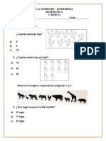 Prueba Matemáticas Intermedia 1° Básico