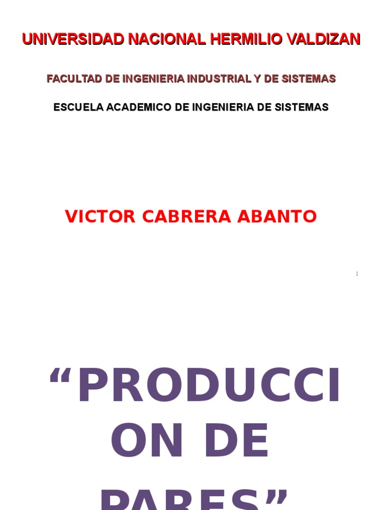 Produccion de Pares PDF