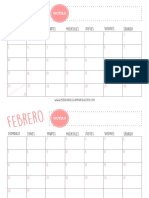 Calendario 2016 Rosa