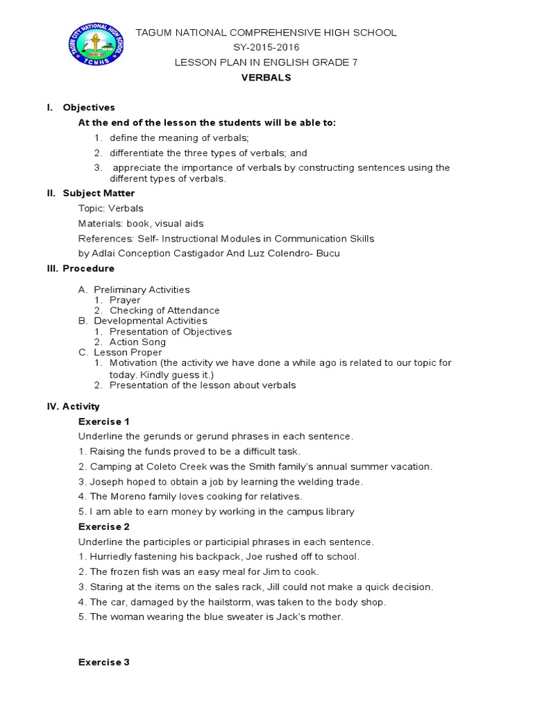 fs4 LESSON PLAN PRINT 2016.docx | Lesson Plan | Syntax
