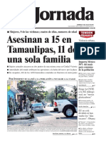 Asesinan a 15 en Tamaulipas, 11 de una sola familia