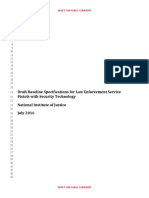 Draft Baseline Specifications For Law Enforcement Service Pistols With Security Technology