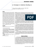 Alternative Adhesive Strategies To Optimize Bonding To