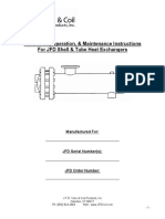 Installation, Operation, and Maintenance Instructions for JFD Shell & Tube Heat Exchangers