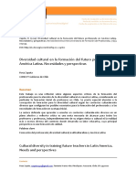 Diversisdad CUltural en La Formacion Del Futuro Profesorado en America Latina