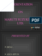 Presentation ON Maruti Suzuki India LTD