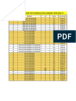 Common Test Schedule