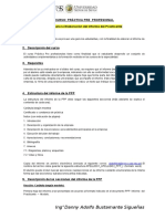 Estructura de Informe de Prácticas Preprofesional 2015 II