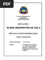 Contoh Kertas Kerja Klinik Badminton