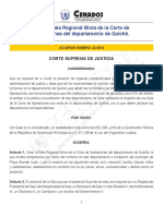 Crea La Sala Regional Mixta de La Corte de Apelaciones Del Departamento de Quiché