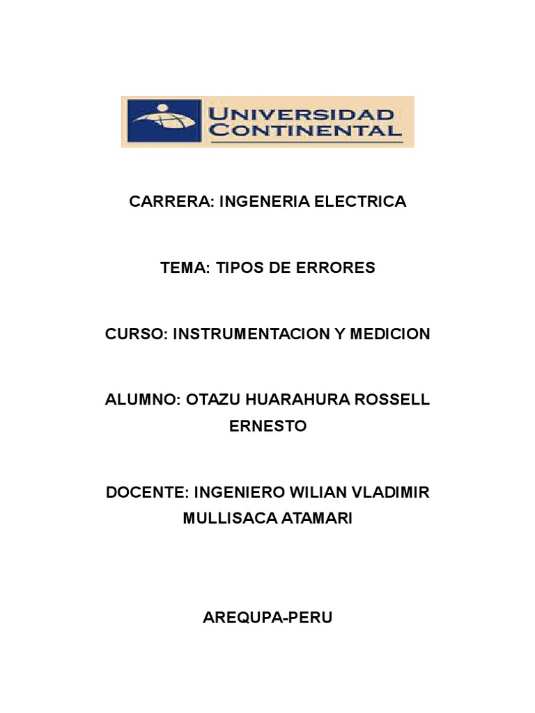 Tipos de errores en instrumentación y medición: error de cero, error de ...