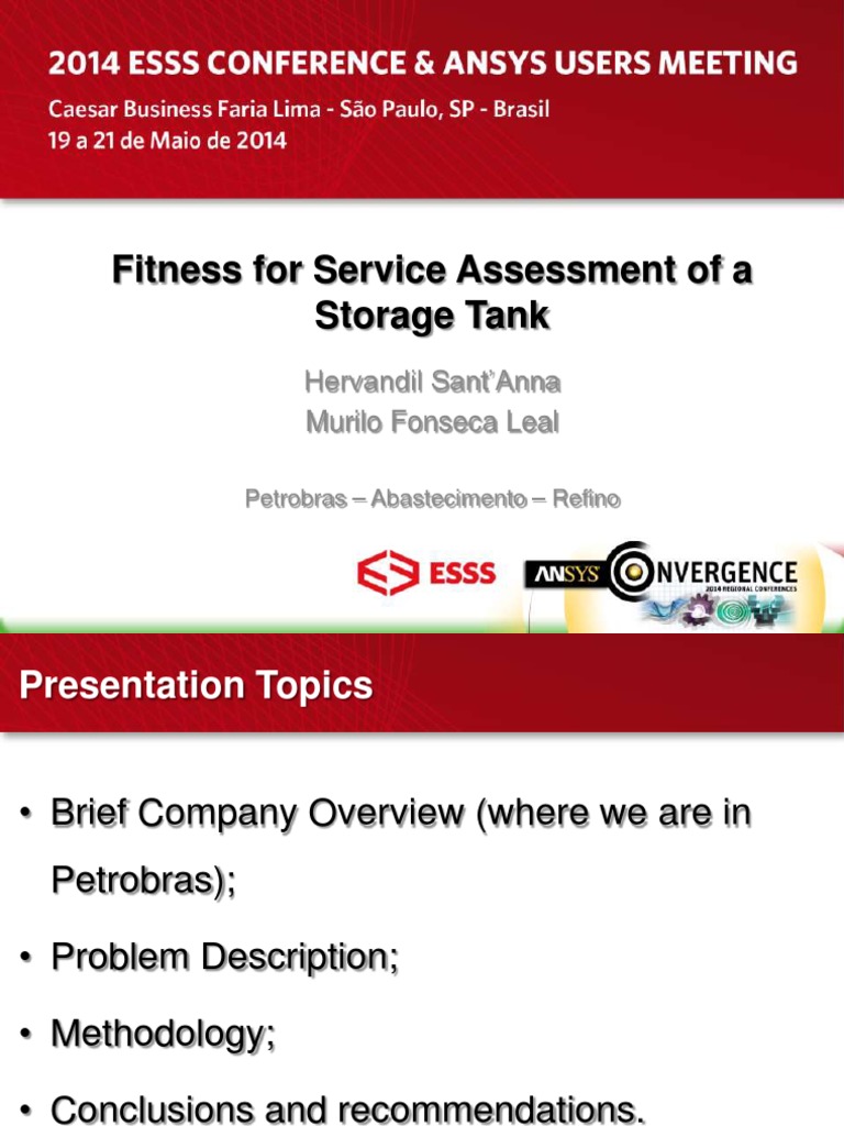 Storage Tank Fitness for Service Assessment | PDF | Strength Of ...